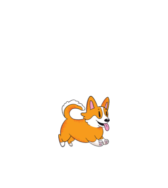 Tată de Corgi model negru pe tricou