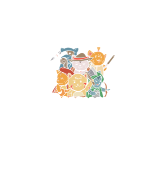Dungeons and Cats - Joc de rol cu pisici model negru pe tricou