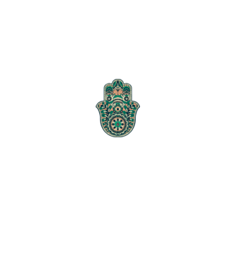 Mână Hamza - Mâna lui Dumnezeu Mandala model alb/roșu pe tricou