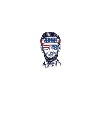 Lincoln USA model alb pe tricou