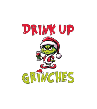 Drink up Grinches model alb pe tricou
