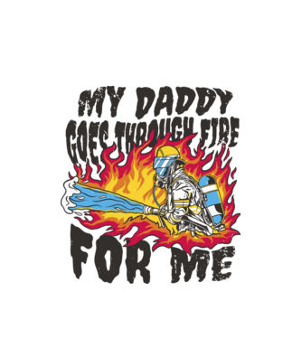 Tatăl meu trece și prin foc pentru mine model alb pe tricou
