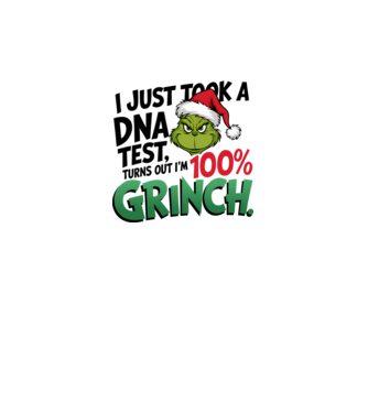 Grinch DNA test model alb pe tricou