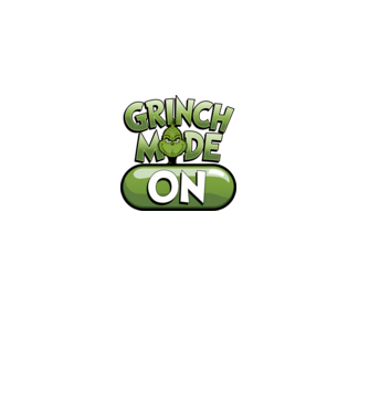 Grinch mode ON model negru pe tricou