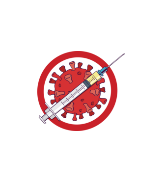 Vaccin virus (?) model alb pe tricou