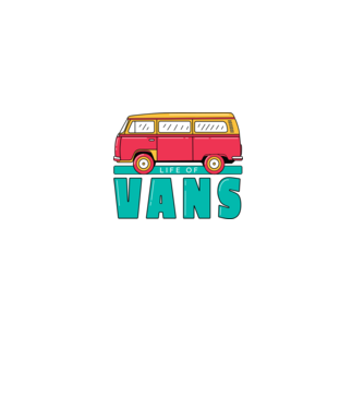 Life of Vans model alb pe tricou