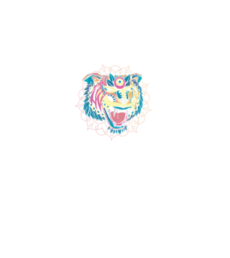 Tigru Mandala model negru pe tricou