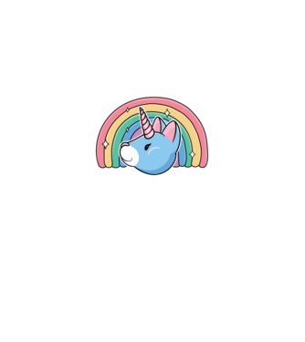 Pisică Unicorn model roz neon pe tricou