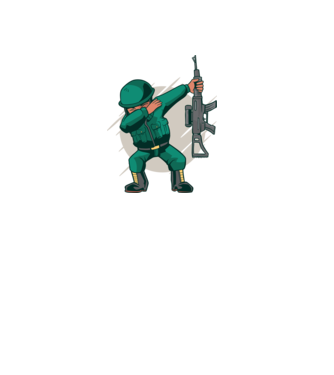 Soldat DAB model negru pe tricou