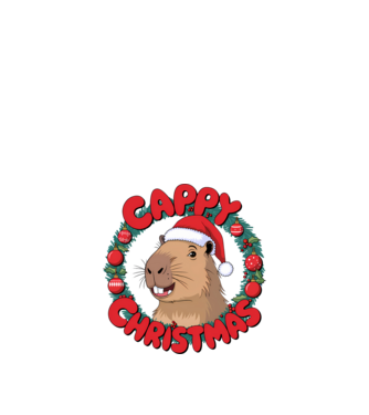 Cappy Christmas 1 model alb pe tricou