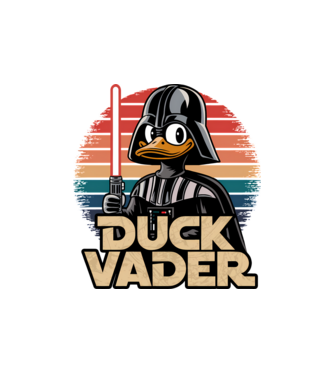 Duck Vader model nisipiu pe tricou