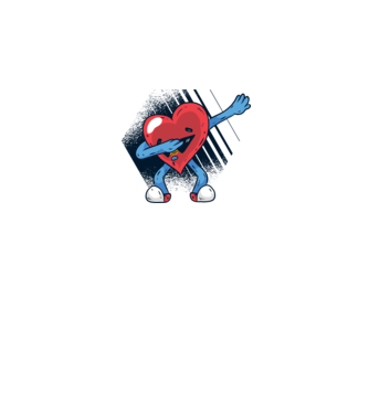 'Inimă DAB Floss Heart tricou amuzant pentru Valentine''s Day' model alb pe tricou