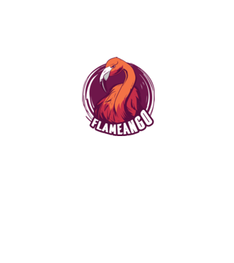 Flamingo model alb pe tricou