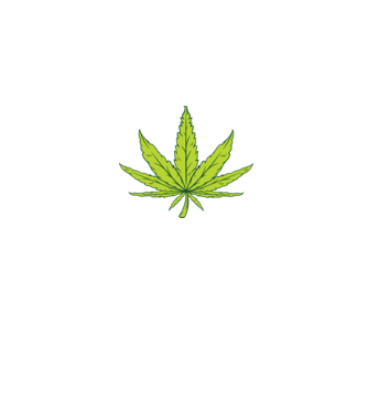 Frunză de marijuana model verde pe tricou