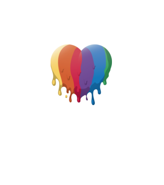 LGBTQ Inimă model negru pe tricou