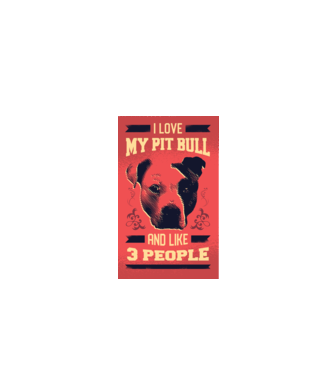Îmi iubesc Pitbull-ul meu și încă 3 persoane model alb pe tricou