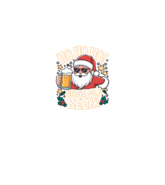 HO HO HO bring me a BEER santa Negru model negru pe tricou