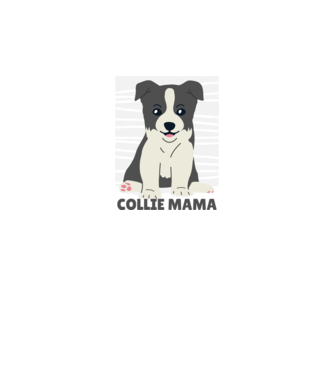 Border Collie Mamă model negru pe tricou