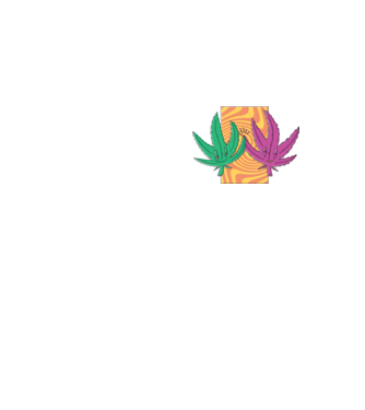 Frunze marijuana salut model galben neon pe tricou
