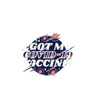 I got my Vaccine model alb pe tricou