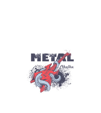 Metal Cthulhu model alb pe tricou