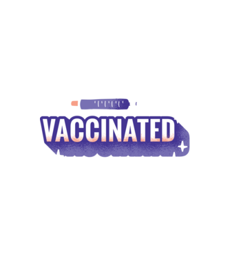 Vaccinat model negru pe tricou