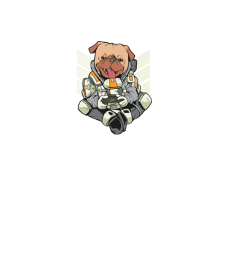Mops Gamer model negru pe tricou