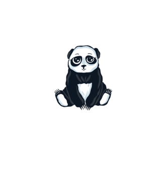 Panda drăguț model albastru regal pe tricou