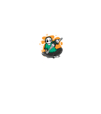 Schelet Gamer model negru pe tricou