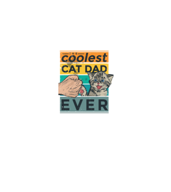 Coolest Cat Dad Ever - Cel mai tare tată cu pisică model albastru jeanși pe tricou