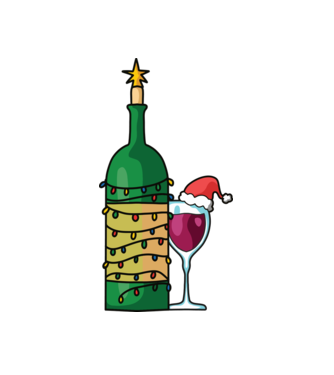Vin de Crăciun model alb pe tricou