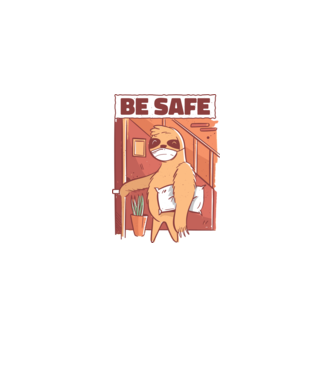 Leneș Be Safe model negru pe tricou