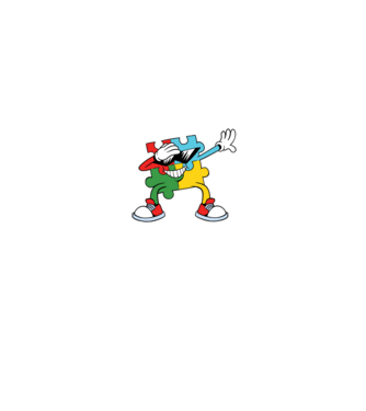 Autist DAB Puzzle model negru pe tricou