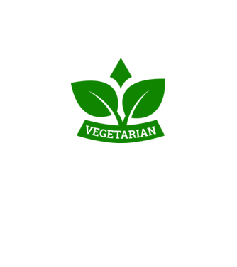 Vegetarian badge 1 model negru pe tricou