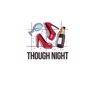 Though Night - seară grea model alb pe tricou