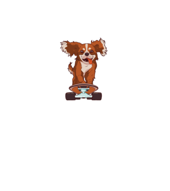 Skateboarding Cavalier King Spaniel model turcoaz pe tricou