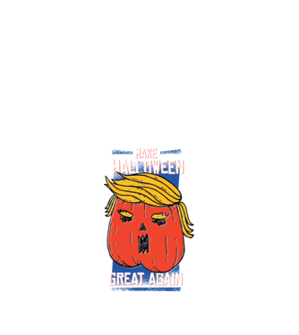 Make Halloween Great Again Trump model negru pe tricou
