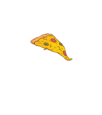 Felie de pizza Cuplu model gri pe tricou