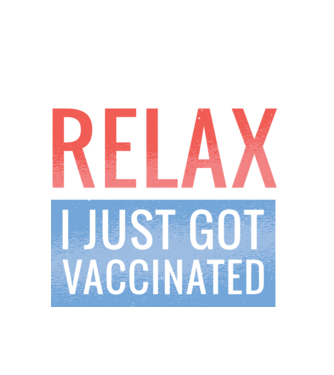 Fii calm, sunt vaccinat model alb pe tricou