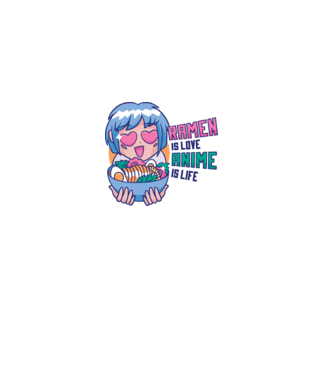 Ramen is Love Anime is Life model roz deschis pe tricou