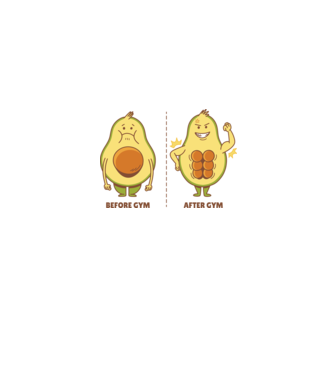 Antrenament Avocado model gri pe tricou