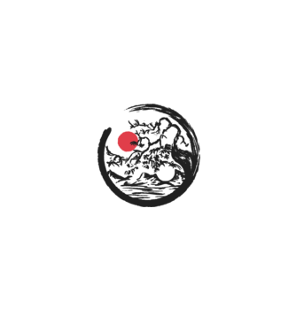 Yin-Yang Bonsai model alb/roșu pe tricou