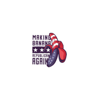 Make Banana Republican Again model alb pe tricou