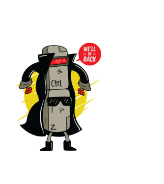 Ctrl Z Terminator Parodie model alb pe tricou