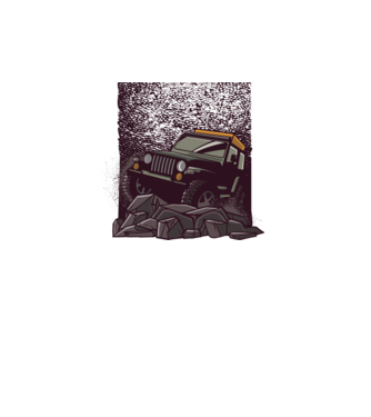 Jeep Offroad model alb pe tricou