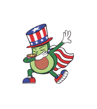 SUA Avocado DAB model alb pe tricou