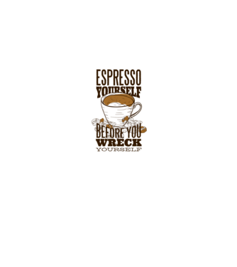 Espresso Yourself cu Cafea model gri pe tricou