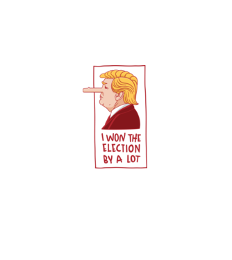 Pinocchio Trump model alb pe tricou