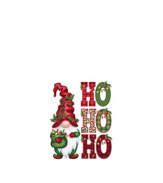 HOHOHO Gnome model negru pe tricou