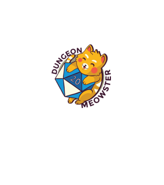 Dungeon Meowster joc de rol RPG tricou cu pisică model alb pe tricou